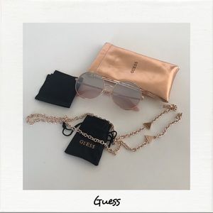 Guess Round Sunglasses with Chain NEW!